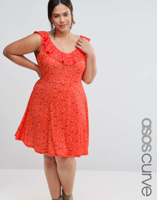 Rotes Skaterkleid