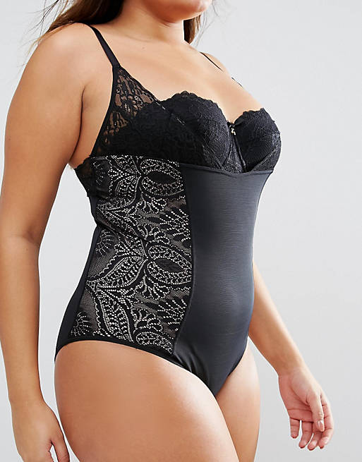 ASOS CURVE SHAPEWEAR New Improved Fit Wear Your Own Bra Lace Bodysuit
