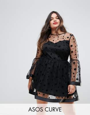 black mesh star dress