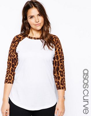 leopard raglan shirt