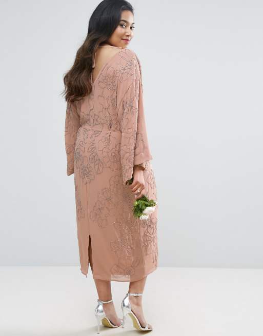 Wedding Guest Asos Jurk Bruiloft ASOS CURVE WEDDING Embellished