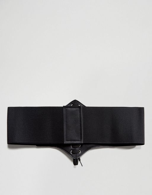 ASOS Patent Wide Elastic Corset Belt