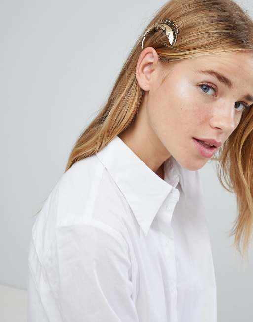 Asos Curved Leaf Side Hair Clip Asos