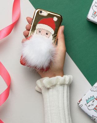 Immagini Natale Iphone 6.Asos Custodia Natalizia Per Iphone 6 Con Morbida Barba 3d Stile Babbo Natale Asos