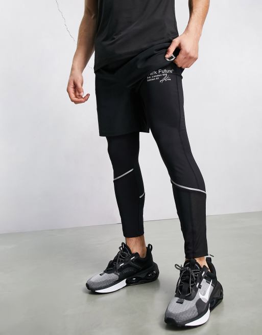 ASOS Dark Future Active running tights with reflective detail