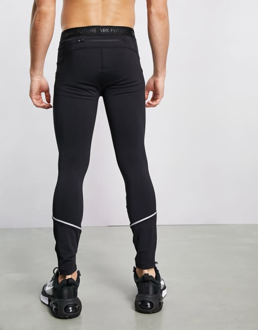 ASOS Dark Future Active running tights with reflective detail