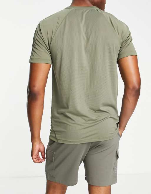 ASOS Dark Future Active training t-shirt in khaki, 3 of 4