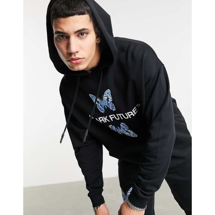 Black hoodie with outlet butterfly