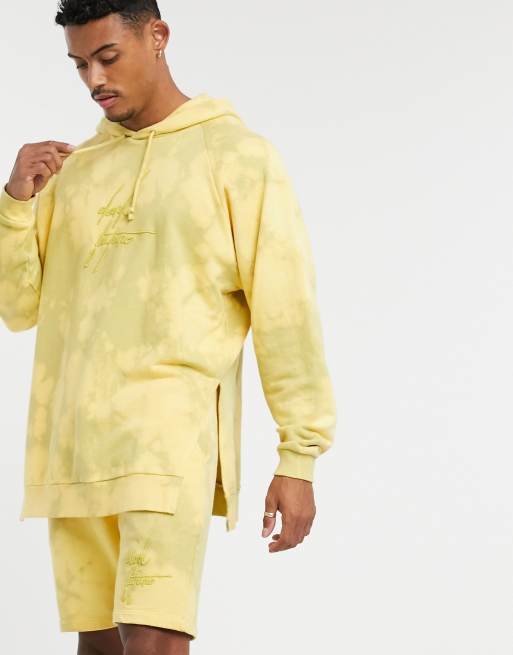 ASOS DESIGN co-ord in yellow with dark future logo embroidery , 2 of 4