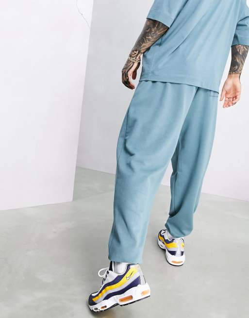 ASOS Dark Future co-ord oversized trackies with reflective logo print in grey, 2 of 4