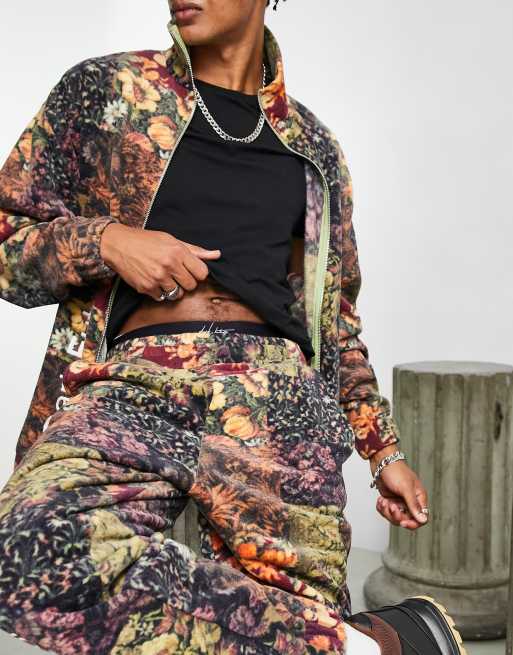 ASOS Dark Future co-ord relaxed joggers in polar fleece with all over tapestry print in multi, 2 of 4