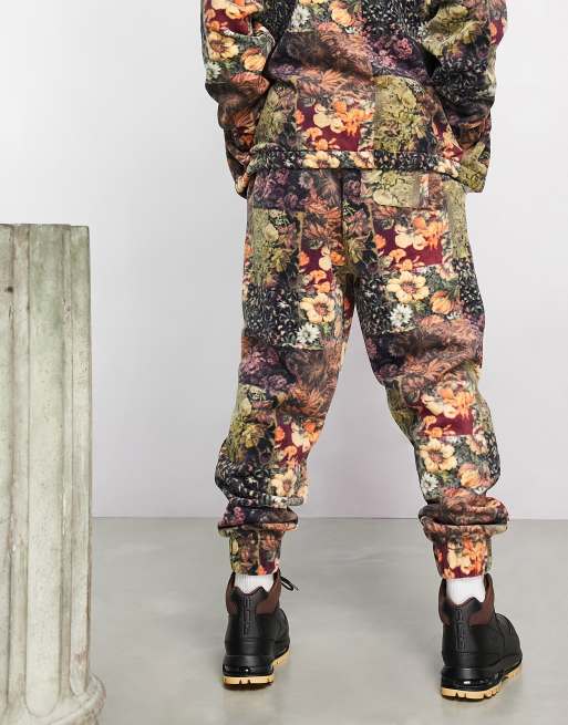 ASOS Dark Future co-ord relaxed joggers in polar fleece with all over tapestry print in multi, 4 of 4
