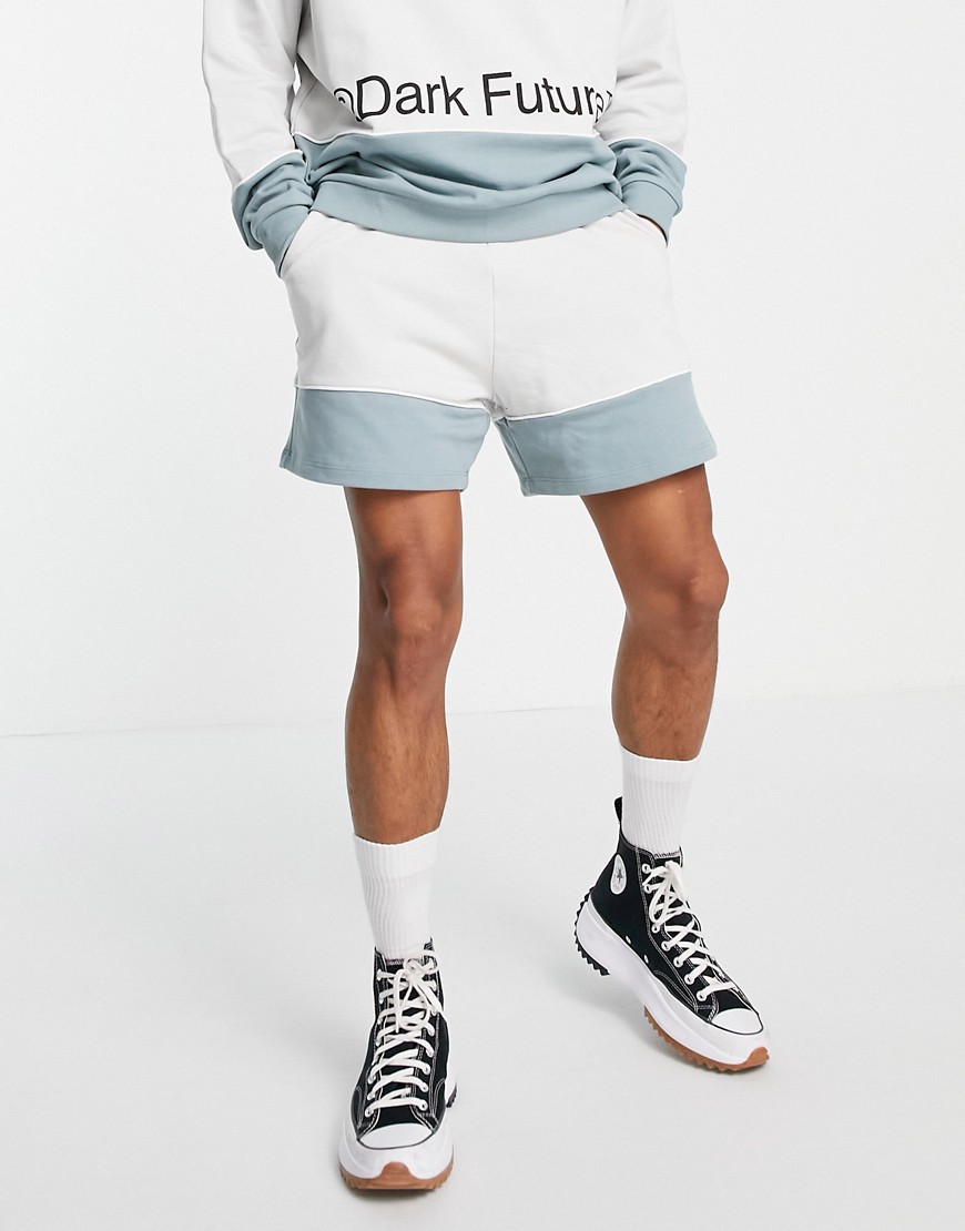 ASOS Dark Future cut and sew short in gray - part of a set-Grey