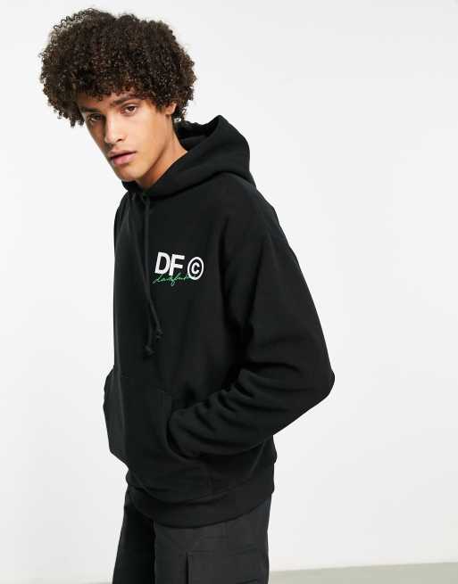 ASOS Dark Future hoodie in polar fleece with large back print in black, 2 of 4