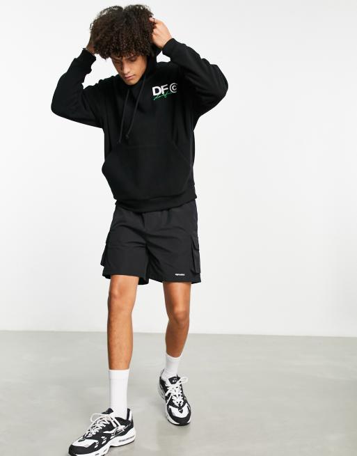 ASOS Dark Future hoodie in polar fleece with large back print in black, 4 of 4