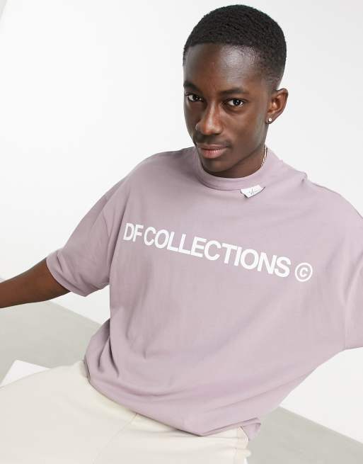 ASOS Dark Future – Lila oversize-t-shirt i kraftigt material med logga