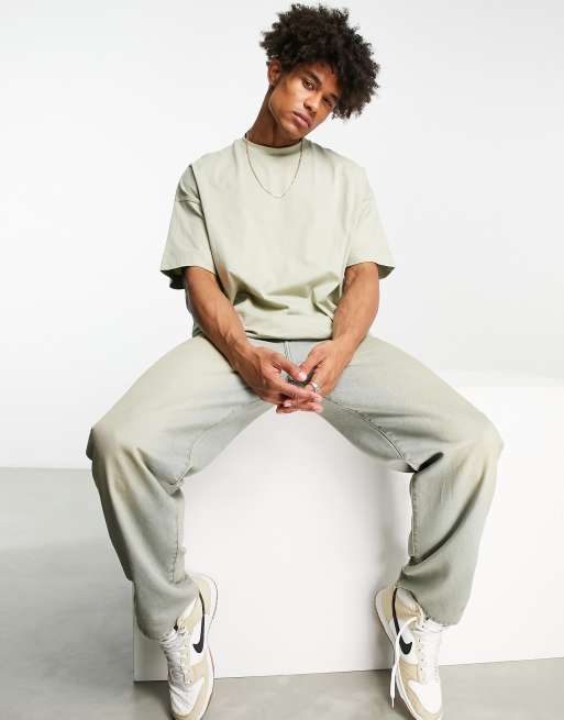 ASOS Dark Future – Neutral t-shirt i oversize med puffigt dödskalletryck baktill, 3 av 4