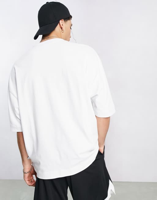 ASOS Dark Future – Oversize-T-Shirt aus schwerem Jersey in Weiß mit Logoprint und Etikett, 2 von 4