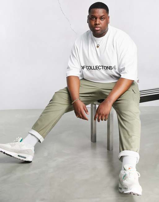 ASOS Dark Future – Oversize-T-Shirt aus schwerem Jersey in Weiß mit Logoprint und Etikett, 3 von 4