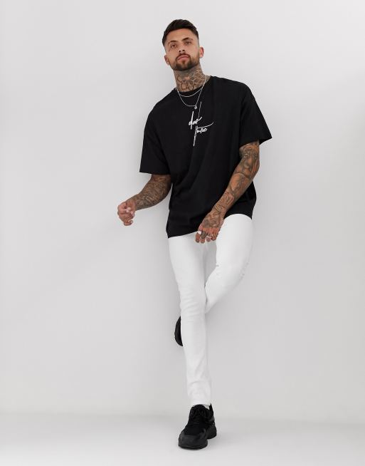 ASOS Dark Future oversized black t-shirt with dark future logo