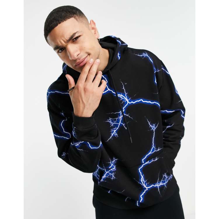 Black lightning hoodie online