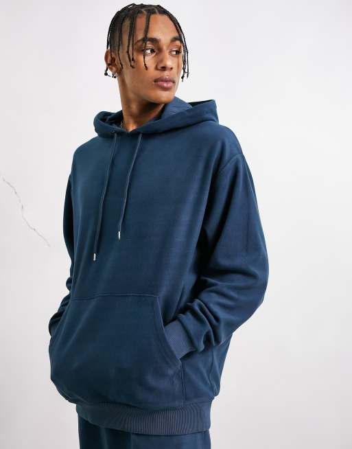 ASOS DESIGN oversized hoodie in navy, ASOS