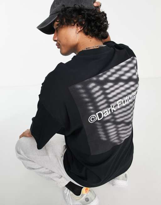 ASOS Dark Future - Oversized T-shirt med grafisk print på ryggen i sort, 3 af 4