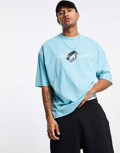 ASOS Dark Future oversized t-shirt with graphic and logo print in