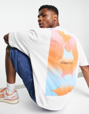 ASOS Dark Future oversized t-shirt with graphic back print in white - ASOS Price Checker
