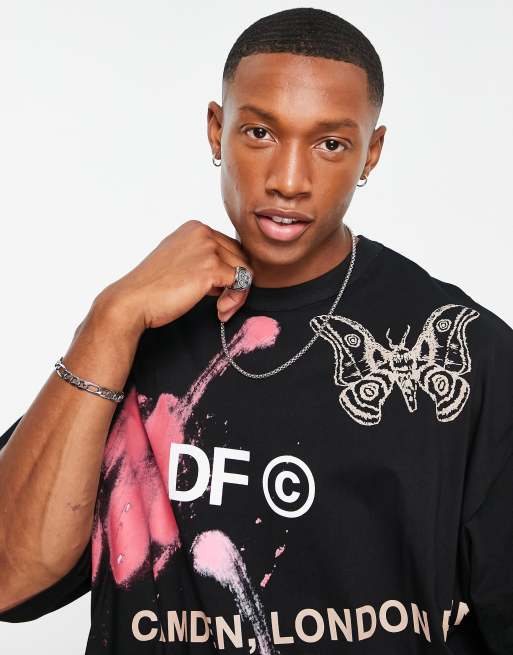 ASOS Dark Future oversized t-shirt with multi graphic and logo prints in black - part of a set, 3 of 4