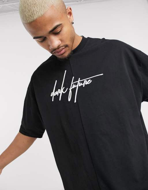 ASOS Asos Dark Future Oversized T-shirt With Small Logo Chest