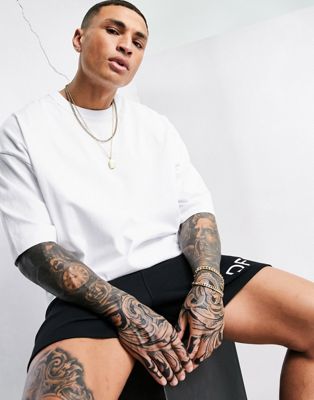 ASOS Dark Future oversized t-shirt with reflective back logo print in white