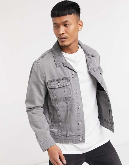 Asos grey denim jacket hotsell