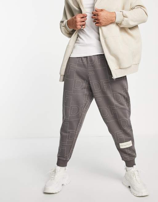 ASOS Dark Future set with all-over logo print in dark gray, 2 of 3