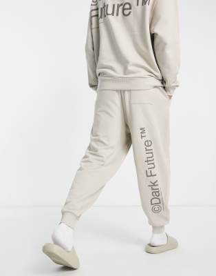 mens beige tracksuit bottoms