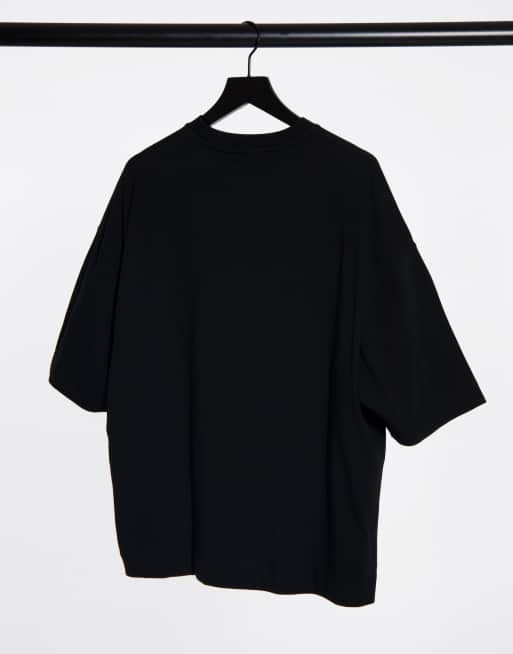 ASOS – Dark Future – Schweres, schwarzes Oversize-T-Shirt mit Stickerei vorne , 2 von 4