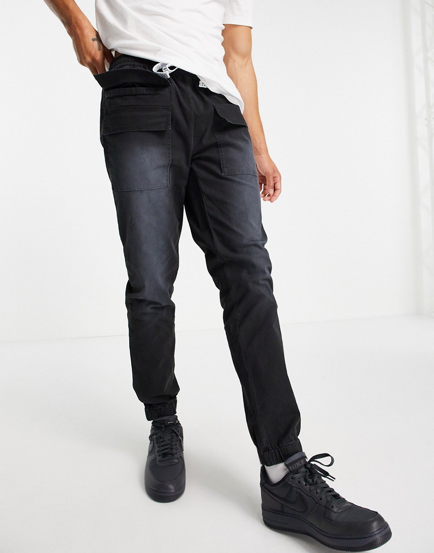 ASOS Dark Future slim utility pants-Black