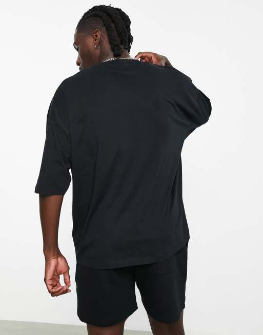 ASOS Dark Future – Svart t-shirt i oversize med logga på bröstet, del av set, 4 av 4