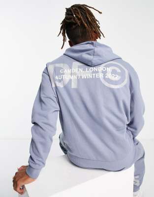 ASOS Dark Future - Sweat d'ensemble oversize avec logo à l'avant et au dos - Bleu ardoise | ASOS