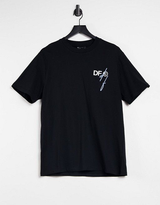 ASOS Dark Future t-shirt in black with front logo print