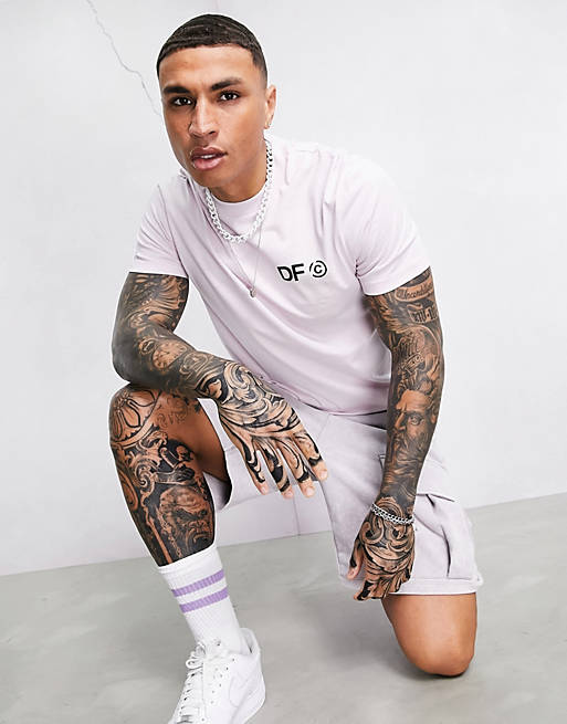 ASOS Dark Future t-shirt in lilac with front logo print