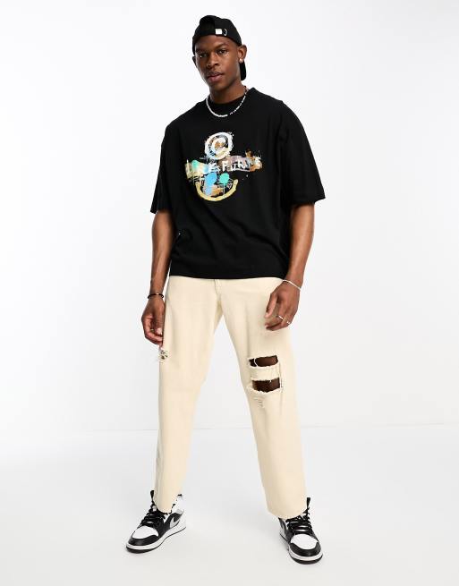 ASOS Dark Future - T-shirt oversize à imprimé style graffiti - Noir, 4 de 4