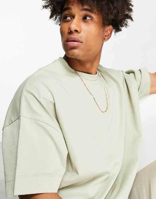 ASOS Dark Future - T-shirt oversize colore neutro con stampa di teschio sul retro, 2 di 4
