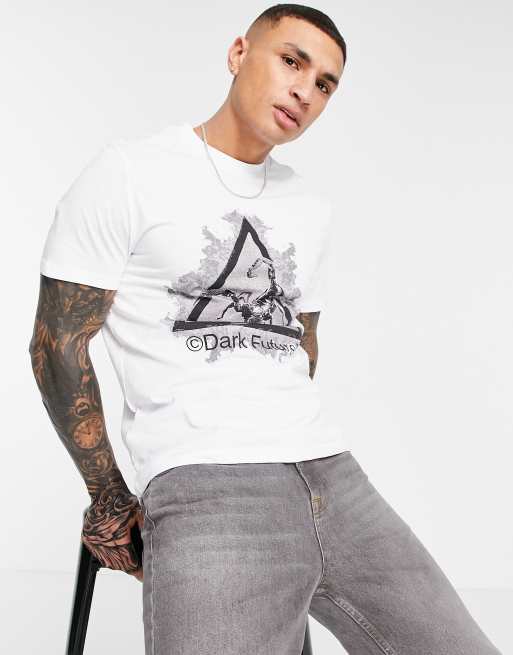 ASOS Dark Future t-shirt with scorpion print in white
