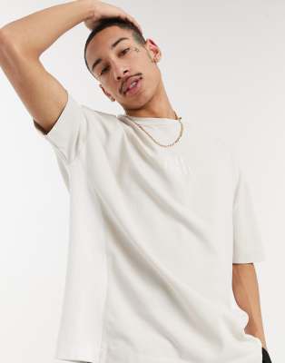 ASOS – Dark Future – Tjock stentvättad t-shirt i oversize-modell med Dark Future-logga och ribbad infällning