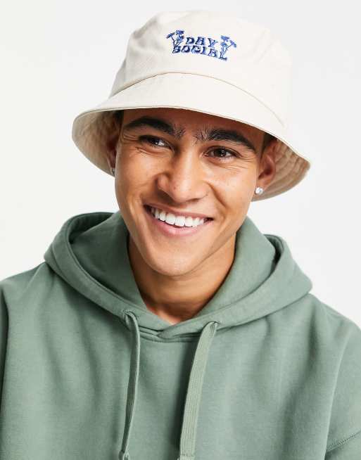 ASOS Day Social bucket hat in ecru with embroidery | ASOS