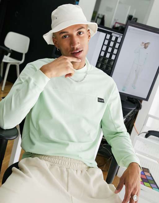 ASOS – Daysocial – Legeres, langärmliges Shirt in Hellgrün