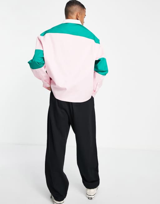 ASOS Daysocial - Oversized boxy rugbyshirt met kleurvlakken, 2 van 4