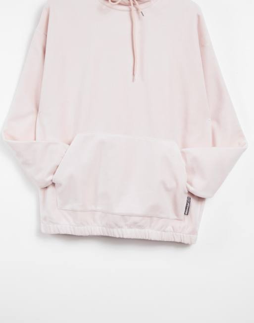 ASOS Daysocial oversized polar fleece hoodie with back embroidery, 4 of 4