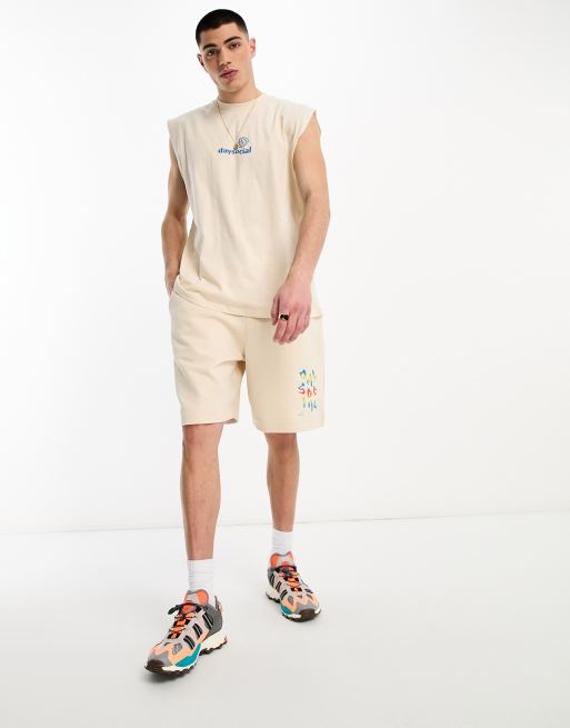 ASOS Daysocial oversized singlet with multi coloured bubble logo print ...